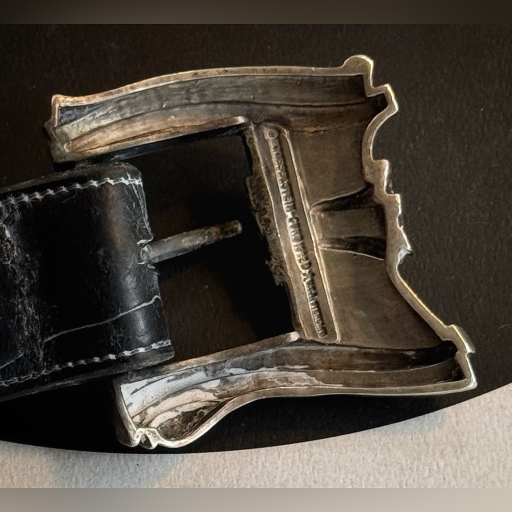 Vintage Man’s Large Sterling Silver Kieselstein Cord Belt Buckle - Picture 4 of 6